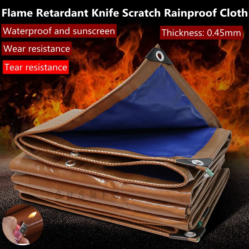 0.45mm Flame Retardant Knife Scratch Rainproof Cloth Balcony Garden Linoleum Garden Plant Shed Pet House Canvas Long Life