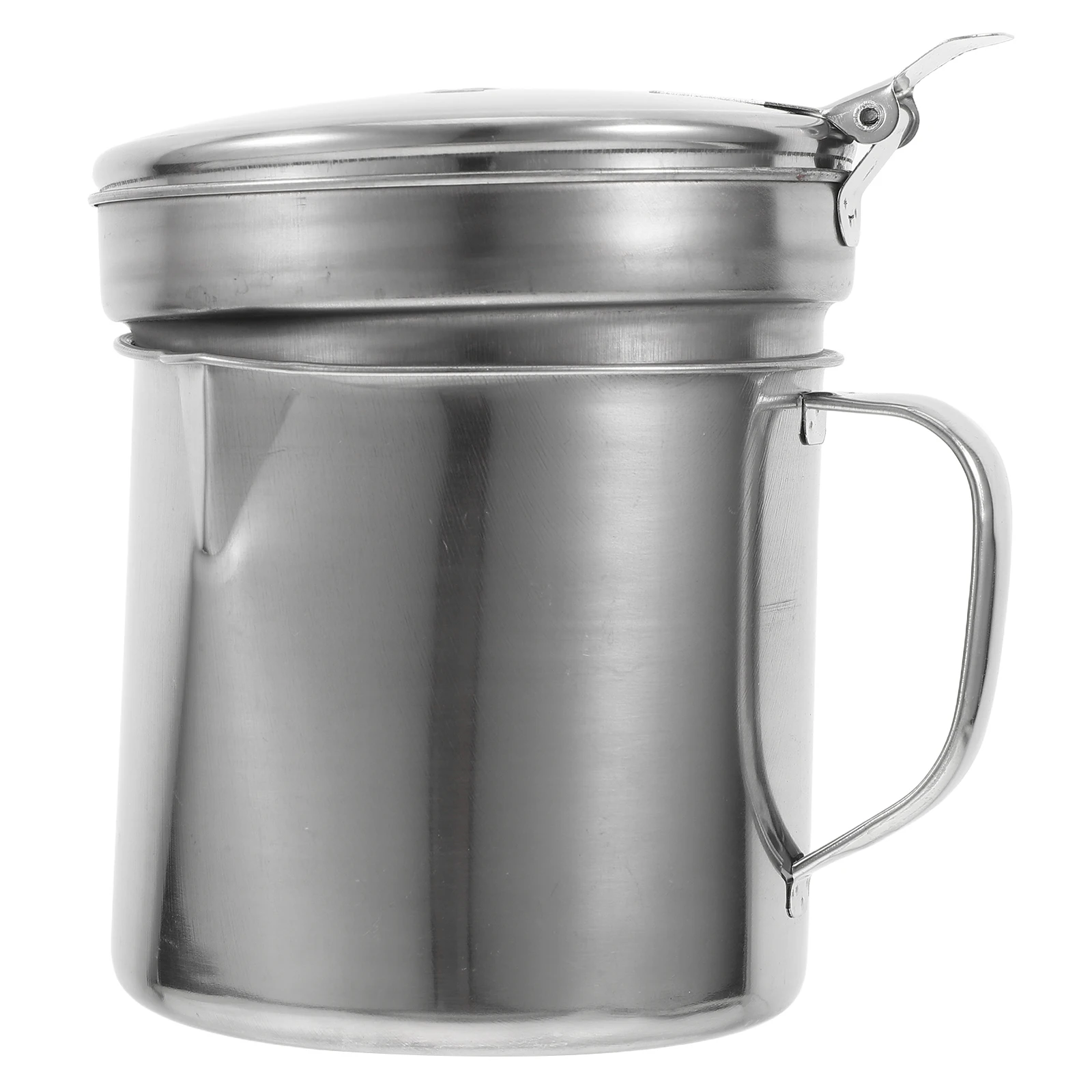 

Oil Filter Pot Grease Strainer and Container Holder Storage Tank Stainless Steel Convenient Dispenser
