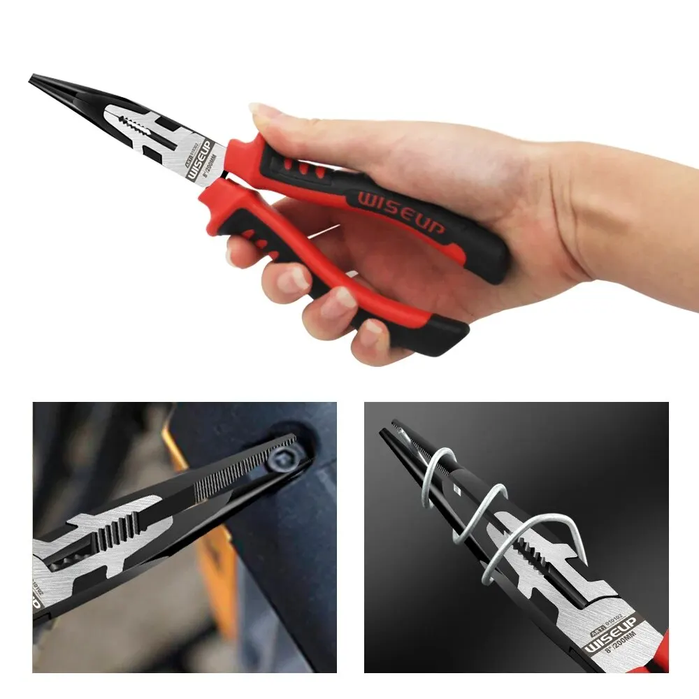 WISEUP 3Pcs Multifunctional Universal Diagonal Pliers Needle Nose Pliers Hand Hardware Tools Universal Wire Cutters Electrician