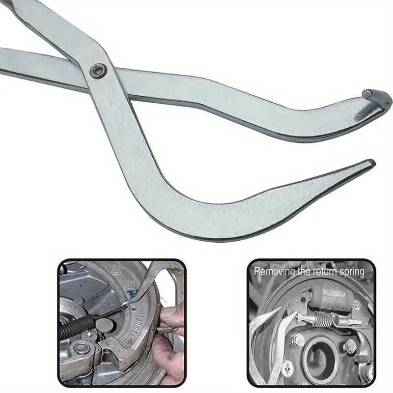 1 Pieza Herramienta de Reparación de 31cm de Longitud para Extracción de Muelles de Retorno de Zapatas de Freno de Tambor de Coche, Alicates para Taller