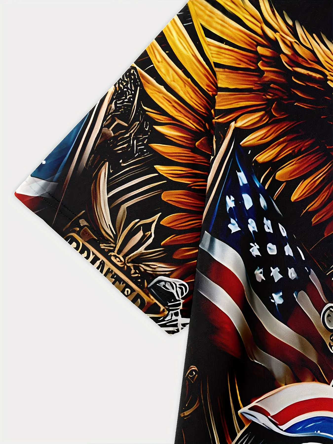 Herren American Eagle Motorrad-Print T-Shirt Lässiger O-Ausschnitt Kurzarm Vintage Biker Grafik-T-Shirt Streetwear Oberteil – Detail 5