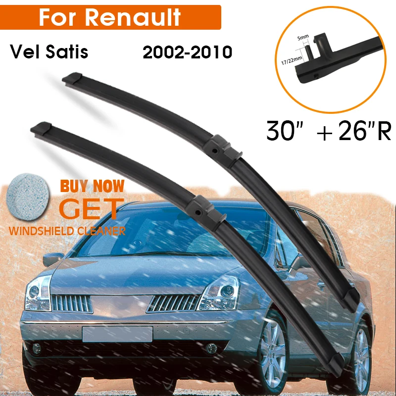 Car Wiper Blade For Renault Vel Satis 2002-2010 Windshield Rubber Silicon Refill Front Window Wiper 30