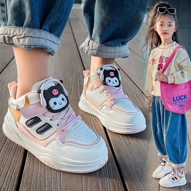 

Kawaii Kuromi Sanrio Students Cute Cartoon Comfortable Sneakers Children Anti Slip Flat Shoes Comfortable Running Shoes for Kids