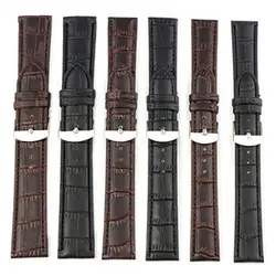 18/20/22mm Luxury Faux Leather Buckle Wrist Watch Band Replacement Strap