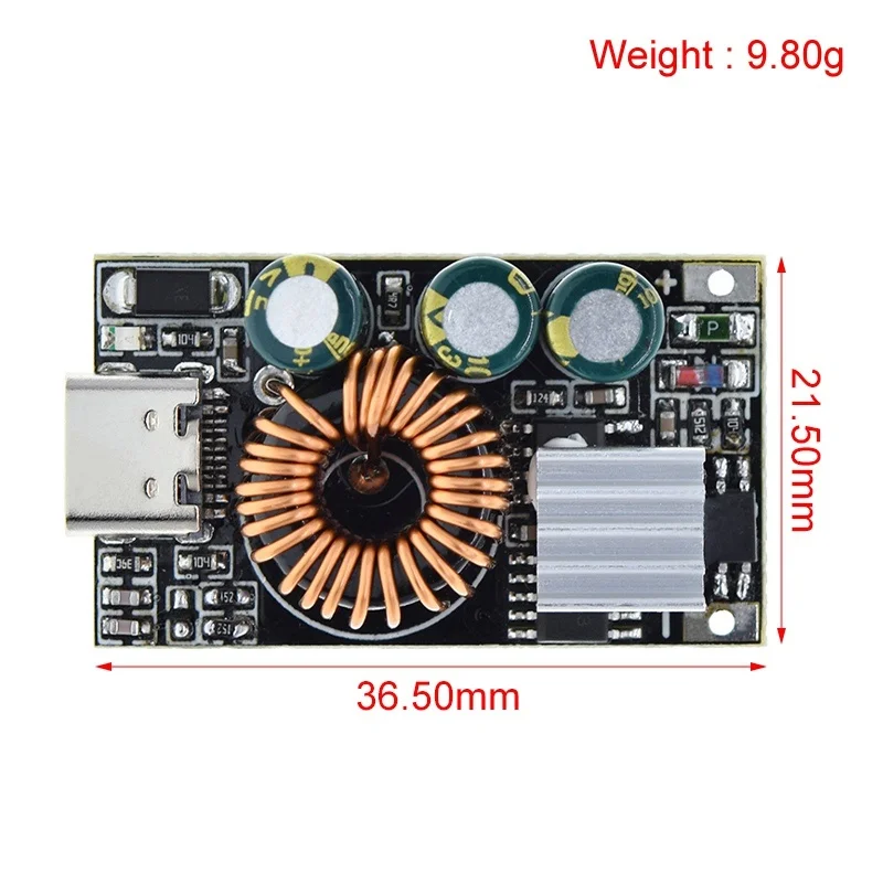 PD3.0/PPS/QC4.0 For Apple MTK Samsung DIY Fast Charger DC 10-30V 30W Step-down Module for Emergency Charging of Mobile Phone