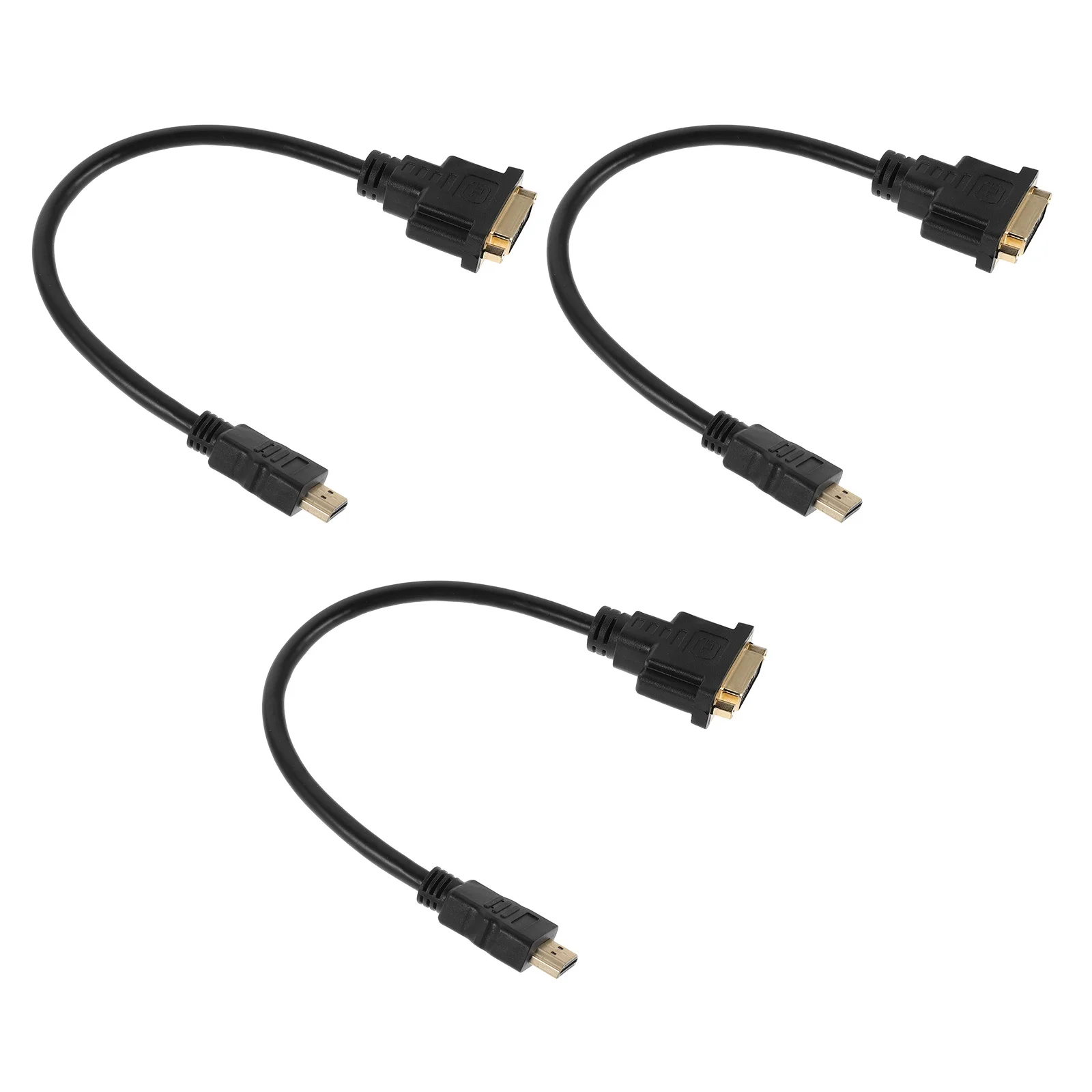 

3pcs To Dvi Converter Cable 1Ft High Speed Video Adapter Bi-Directional Male To Female For Hdtv Monitor Projector Laptop