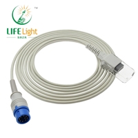 Compatible Biolight A8/A9 EX DB9 Digital Pulse Oximeter Monitor, Spo2 Probe Adapter Cable, Spo2 Sensor Extension Connector