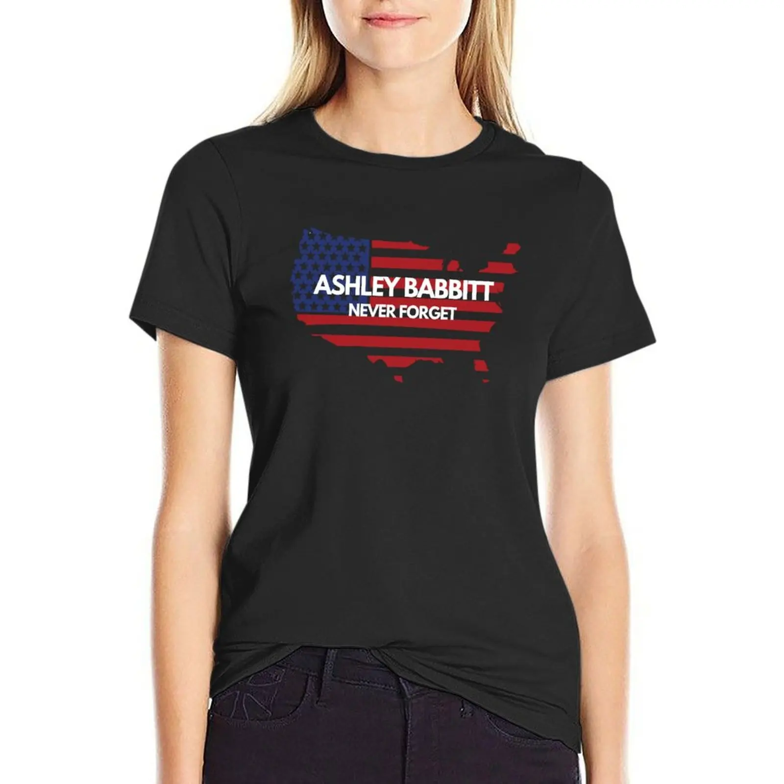 American Patriot Ashley Babbitt T-Shirt Blouse summer clothes animal print shirt for girls t shirts for Womens