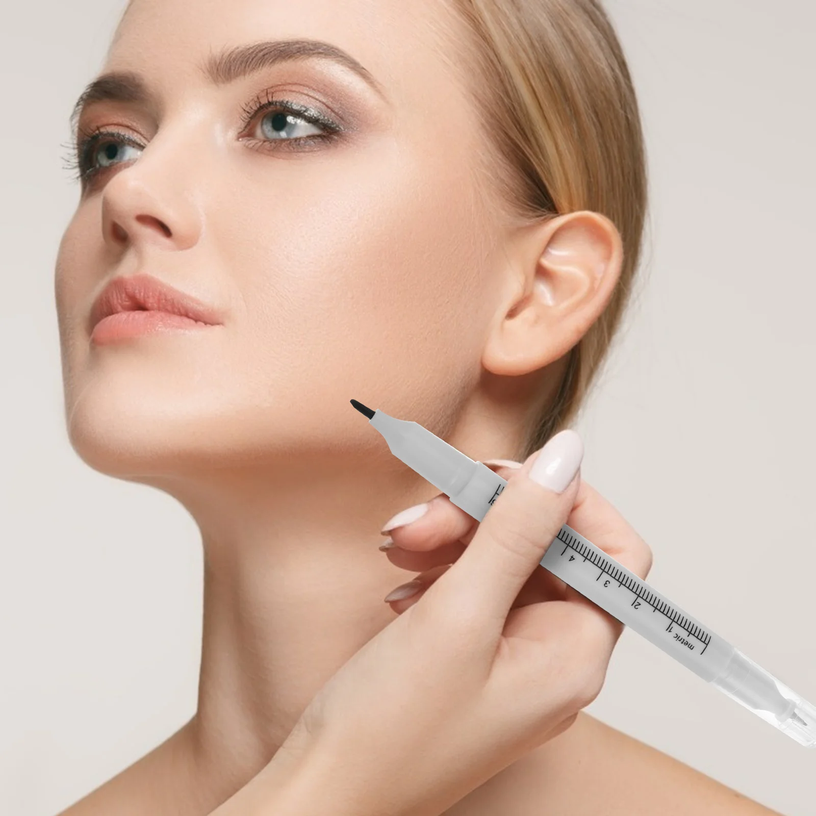 

10Pcs Double Head Skin Marker Pens Surgical Marking Pen Waterproof Accurate Lines for Eyebrow Lip Tattoo