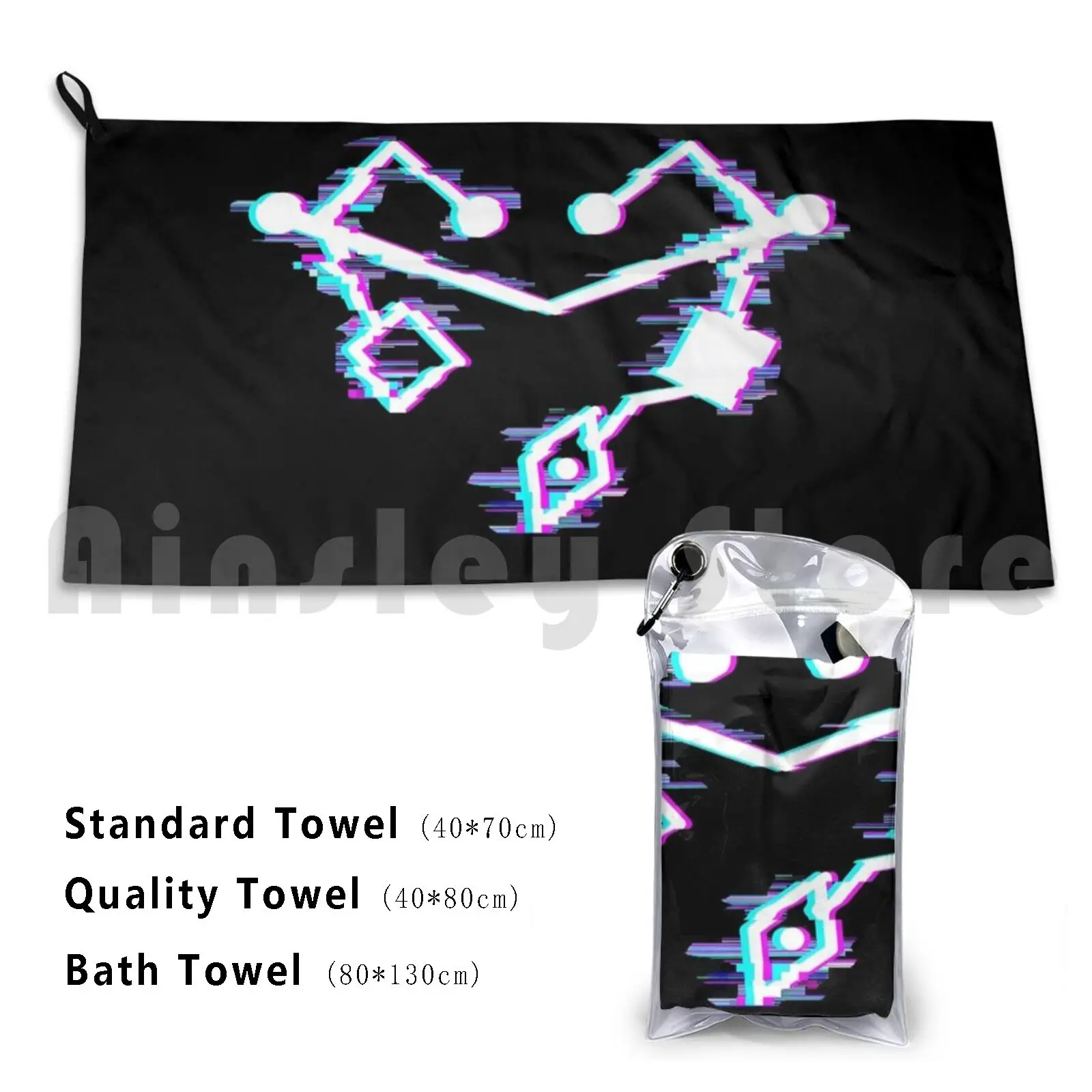Heart Of Etheria Failsafe Custom Towel Bath Towel Heart Of Etheria Glitch Retro Vintage 80s Failsafe Shera