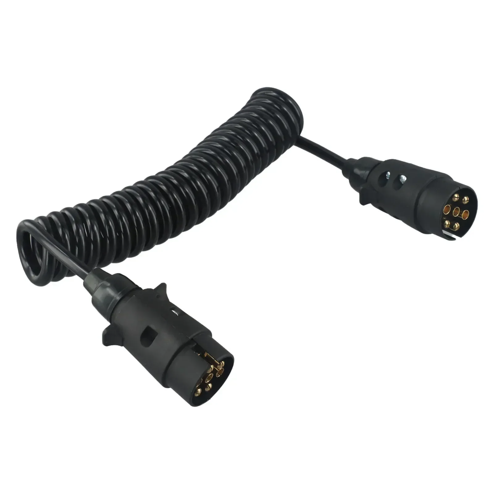 Clean Look Voltage Coiled Cable Connection Expandable Connection Expandable Flexible Neat Trailer Coiled Cable