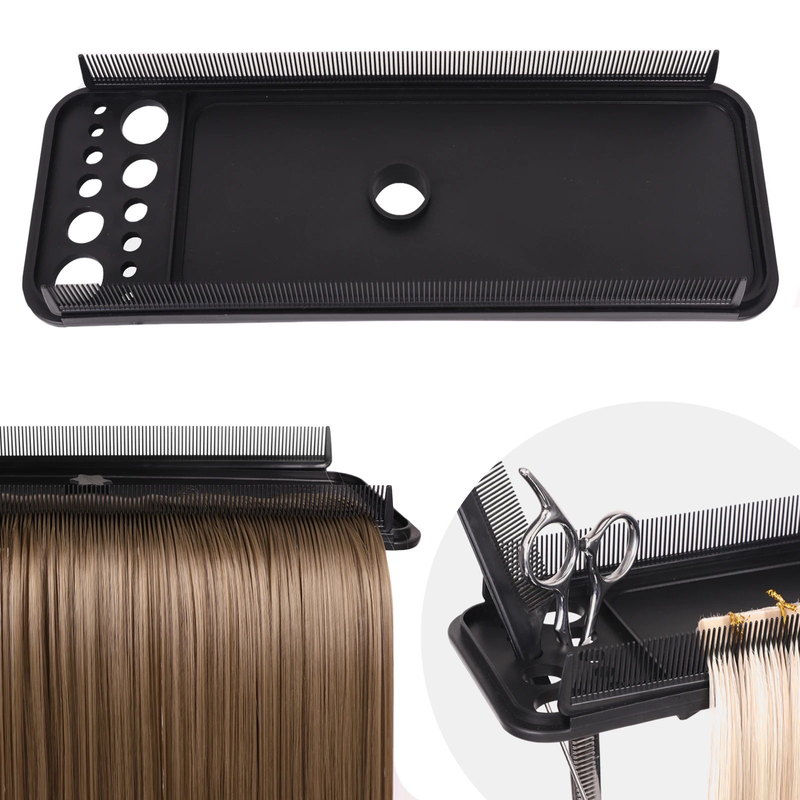 Multifunction Hair Tray For Use With Tripod Wig Stand Easy To Use Hair Wig Tools Place Hair Clip Scissors Comb Tray Universal