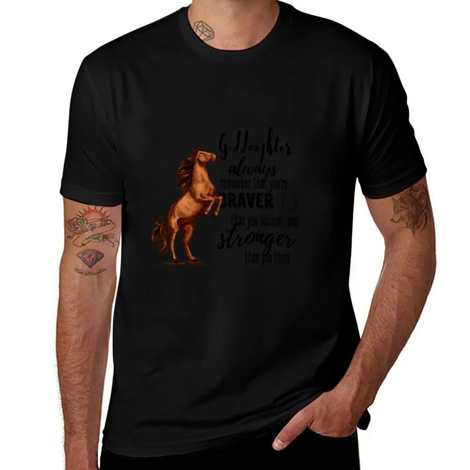 Goddaughter Loves Horses | Goddaughter Gift | Holy Communion Gifts | Quotes for Goddaughter T-Shirt