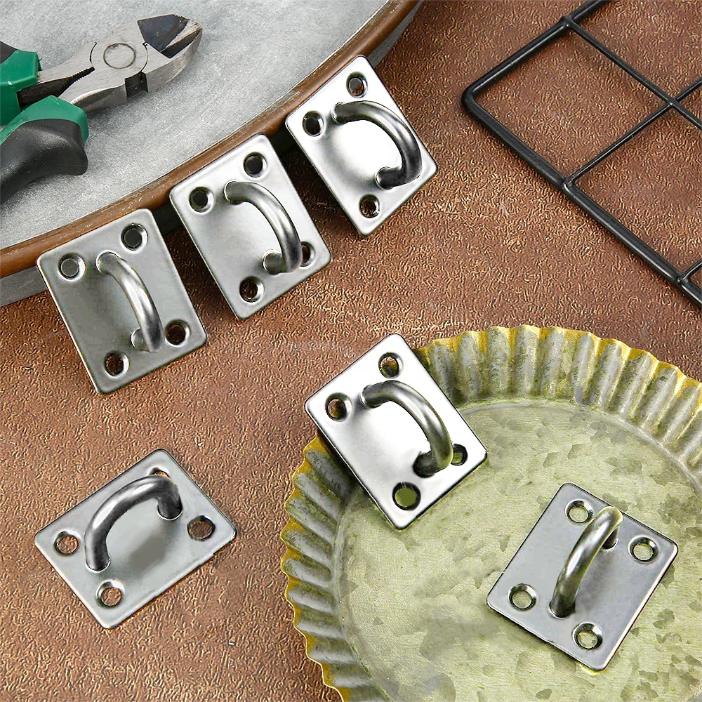 Quadratischer Haken aus Edelstahl 304, Dichtungshaken, Decke, U-förmig, robust, Haken für Yoga-Hängematten, Halterungswerkzeug – Detail 3
