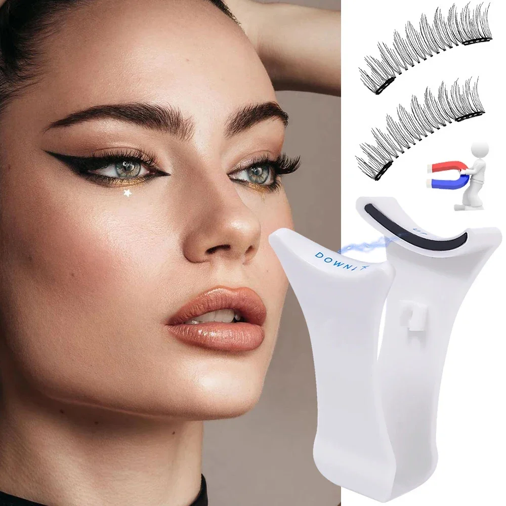 Professionale CigliaTweezer Bigodino Clip Morsetto Trucco 3D Ciglia di visone Pinzetta Ciglia magnetiche Estensione Applicatore Falso