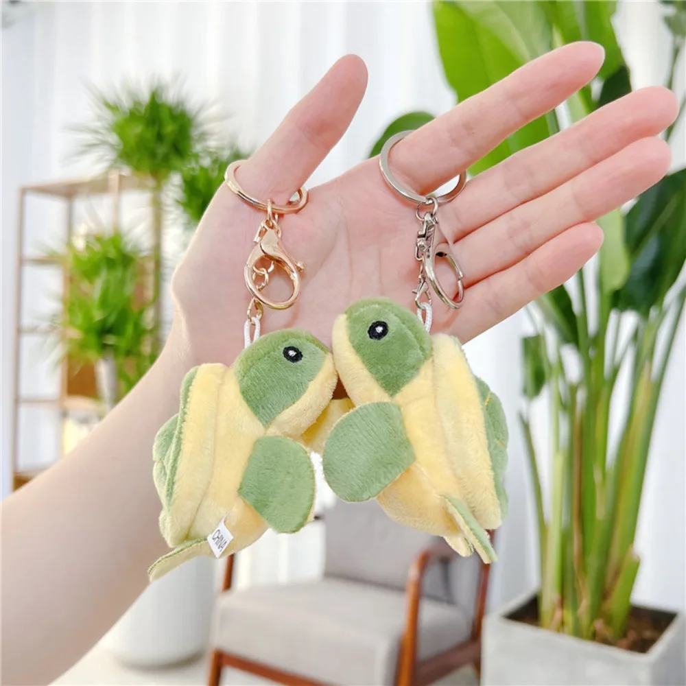 Jouet en peluche tortue de mer pour enfants, petit pendentif de sac de dessin animé mignon, mini tortue d'anime, porte-clés beurre, accessoires pour enfants, 10cm