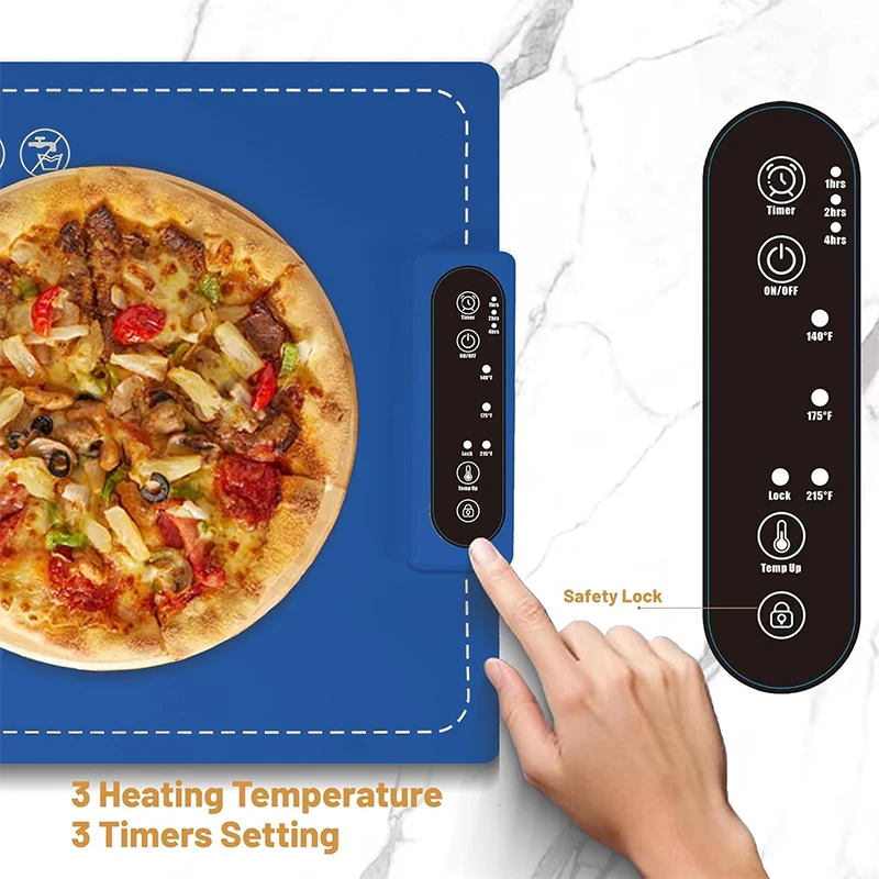 Fast Heating Food Warming Mat Electric Warm Tray With Adjustable Temperature Foldable Food Warmer Mat Household Food Hot Plate