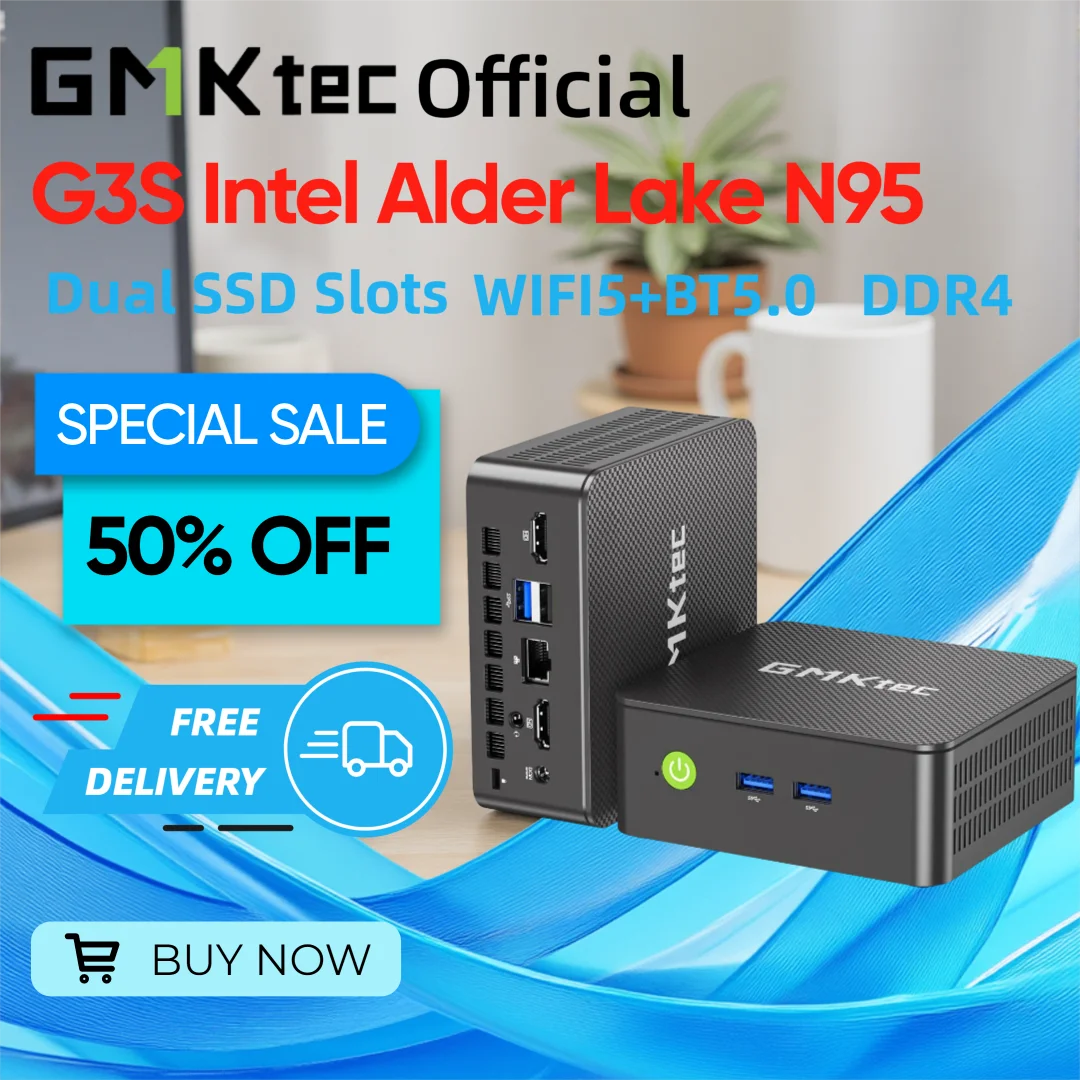 GMKtec NUCBOX G3S ミニPC Intel Alder Lake N95 Win11 Pro ミニPC 8GB DDR4 128/256GB PCIe M.2 SSD WiFi 5 BT5.0 デスクトップコンピューター