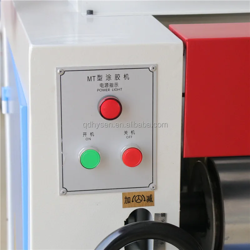 HYSEN Double Sides Gluing Spreading Wood Panel Glue Coating Machine for Sale