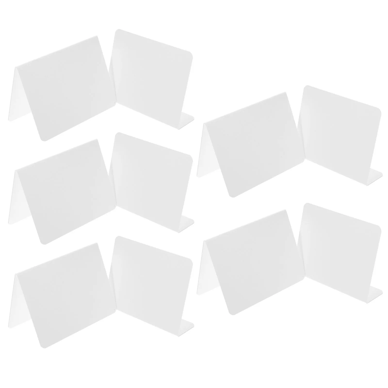 

10 Pcs Table Number Sign Board Reusable Acrylic Name Tents Square Office Display Paper Stand Base Decor