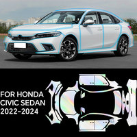 Pre Cut For Honda Civic Sedan 2022-2024 TPU Car Paint Protection Film Car Body Anti-Scratch Sticker  Repair Film PPF Kit