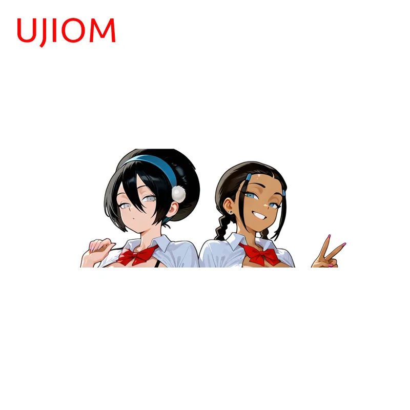 UJIOM Katara And Toph Wall Sticker Wardrobe Bathroom Scratch Proof Vinyl Decal Chic Kitchen Wardrobe Decoration Useless Gift