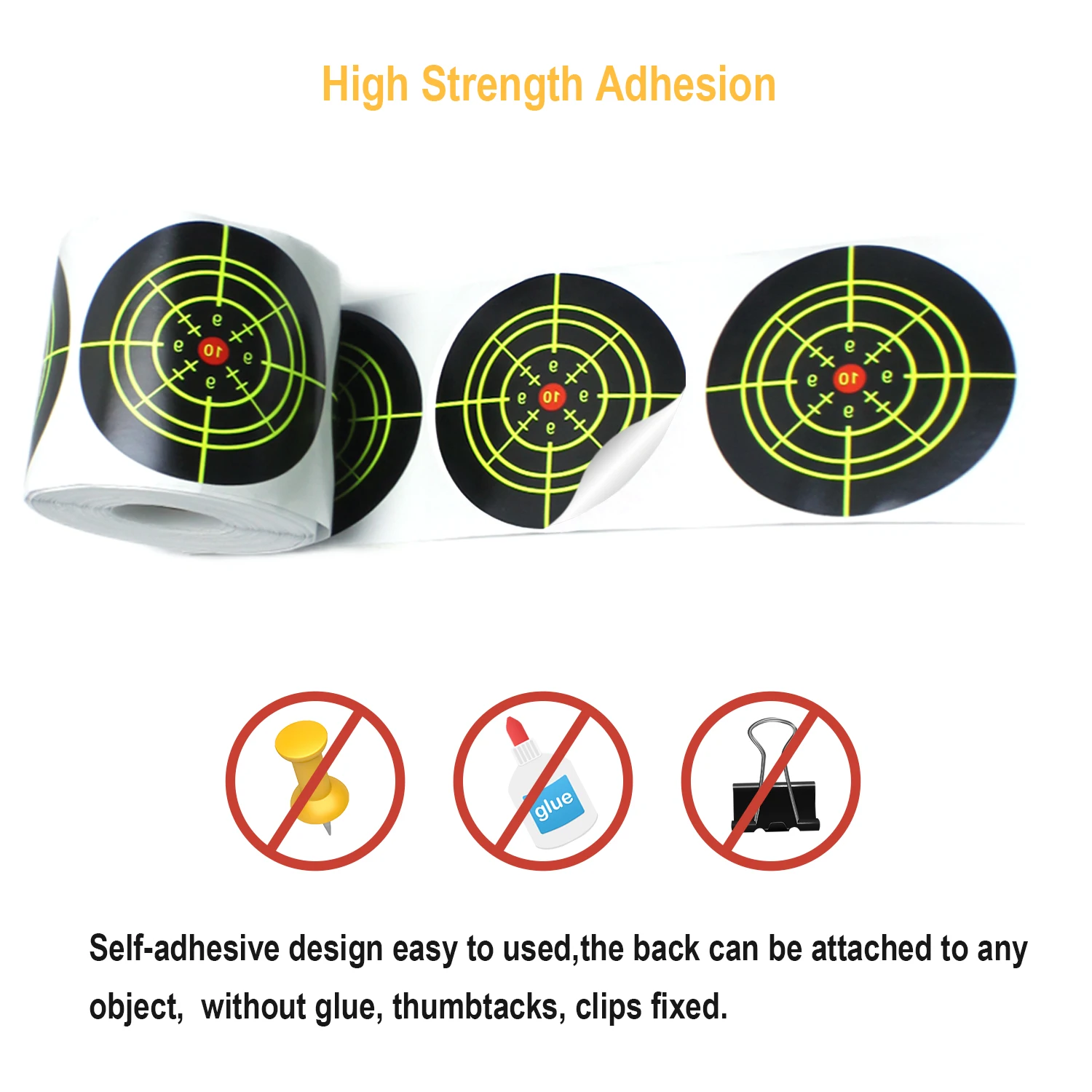 

250 Pcs Diameter 7.5 cm splatter & reactive shooting sticker self adhesive target. "Stick & Splatter" ReactiveShootingTarget