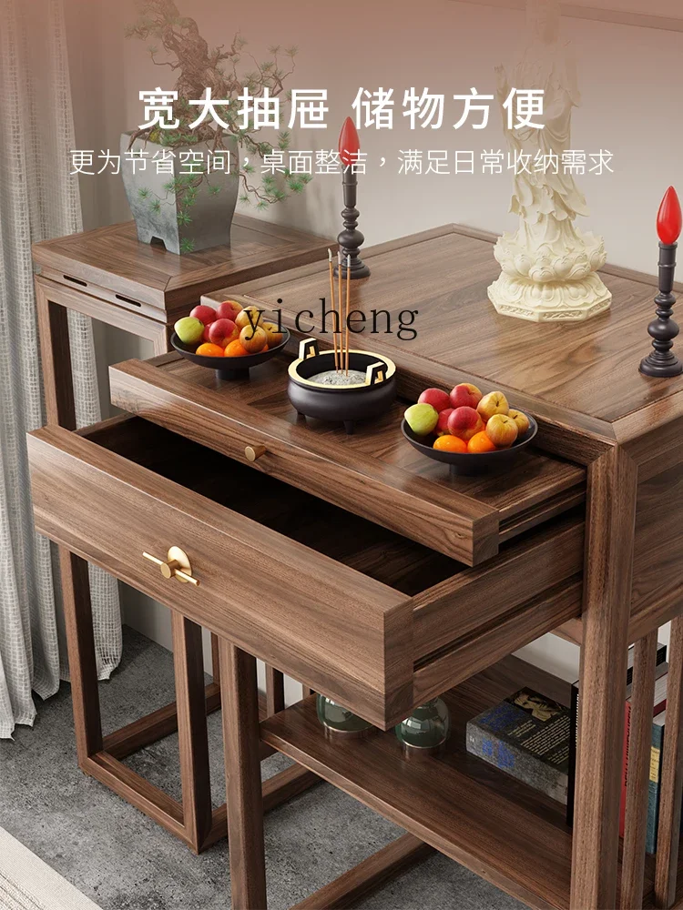 a2 solid wood table small household incense case rural incense gongtai modern casket