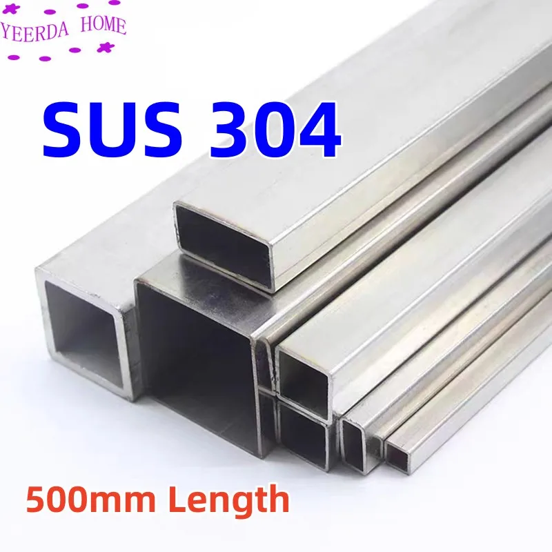 304 Stainless Steel Square Tube Rectangular Tube 500mm Length Industrial Bracket