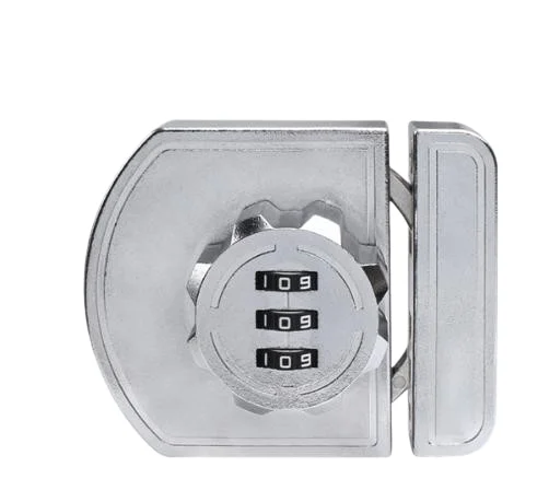 Password Lock for Sliding Door For Drawer No Drill Installation Zinc Alloy Lock with Rotary Mechanism and Glow