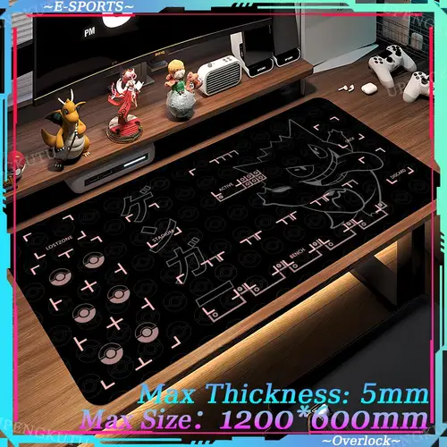 Alfombrilla de ratón, alfombrilla de escritorio grande P_Pokemones, tapete de Anime 900x400 Xxl TGM PTCG, juegos de cartas, ordenador de velocidad y alfombrilla para gabinete de jugador de oficina