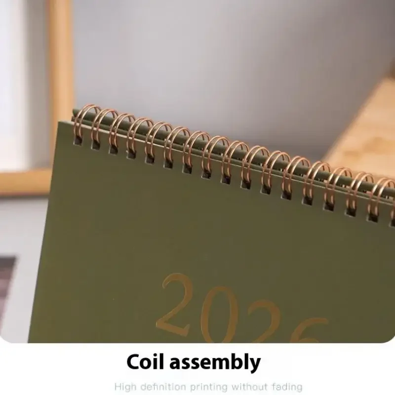 2026 Calendar Simple Memo Book Monthly Daily Planner Scheduler Time Management Home Office Desktop Decoration Standing Calendar