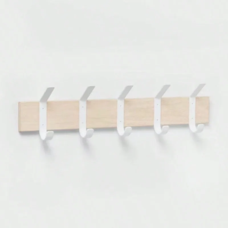 

Смешанные материалы, 5-крючковая планка, матовый белый настенный декоративный крючок, утюг; каучуковое дерево