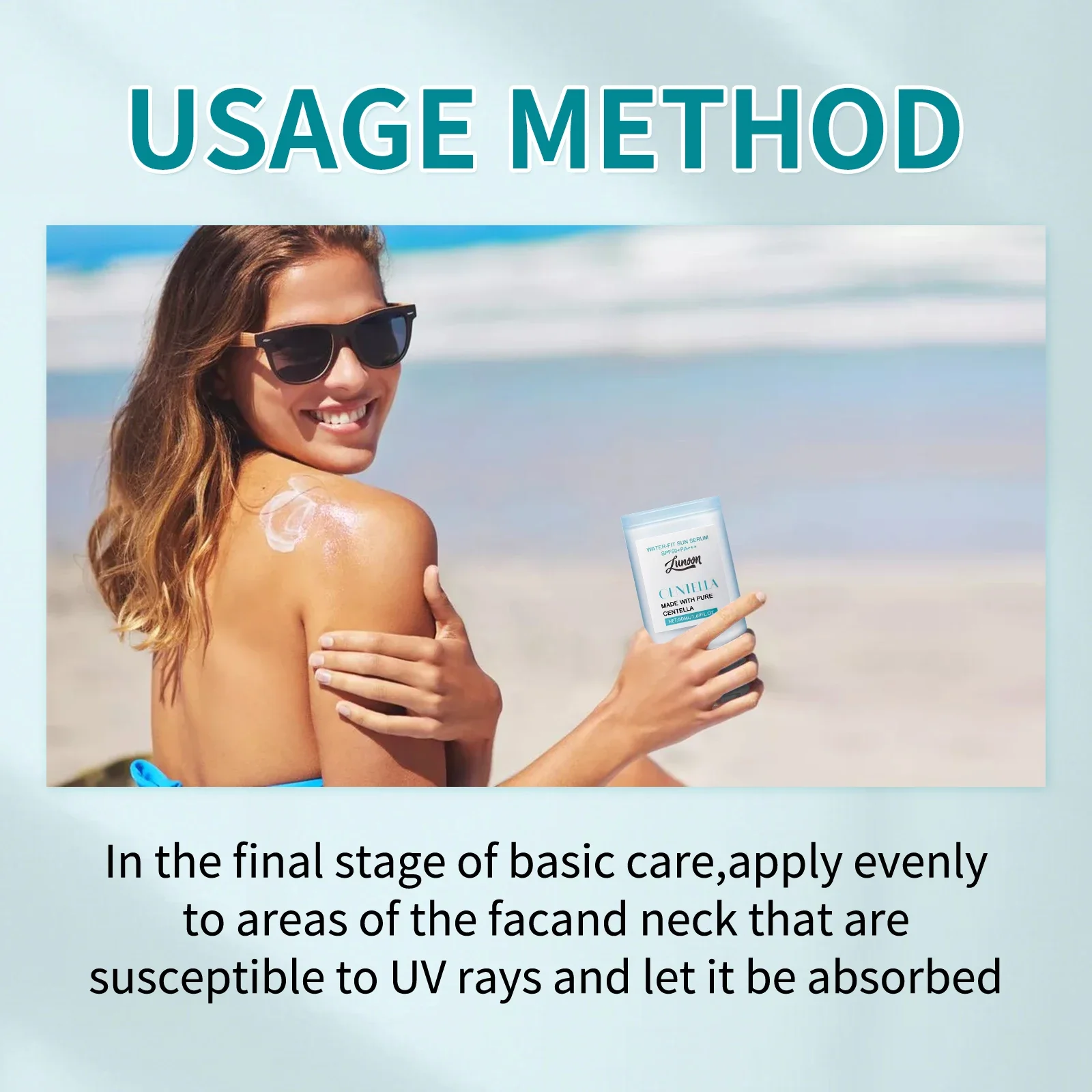 عصا واقية من الشمس SPF50+ PA+++ 20 جرام مقاومة للماء للحماية من الشمس، مع كينتيللا للتهدئة والترطيب، للوجه والجسم #5