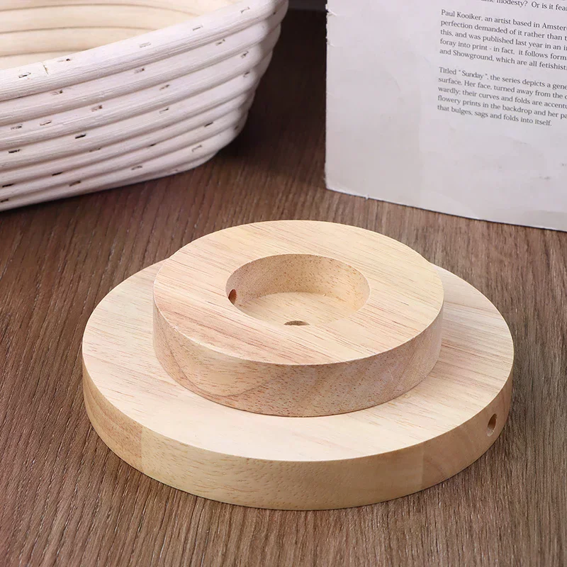 Base de lámpara de mesa de madera de 10CM, 12CM y 15CM, Base redonda de madera maciza para lámpara de exhibición, soporte de piezas de luz para Bases de lámpara de mesa DIY