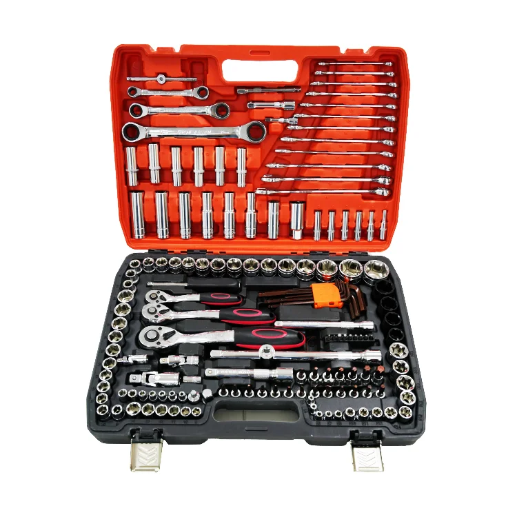 

122 pcs Low Price Hand Tool Box 12pt 6pt Socket Set Tool Kits for Automotive Repair