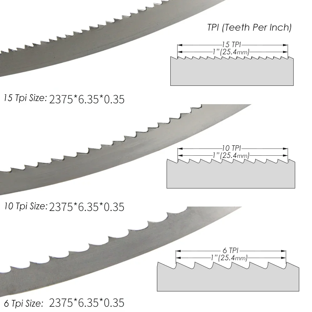 2375mm Bandsaw Blade 2375x6.35x0.35mm Woodworking Tools Accessories for Draper Scheppach Einhell Fox Band Saw