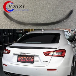 For Maserati Ghibli Carbon Fiber rear spoiler Rear trunk wing Gloss Black Novitec Style for Ghibli Carbon Rear Spoiler 2014 - UP