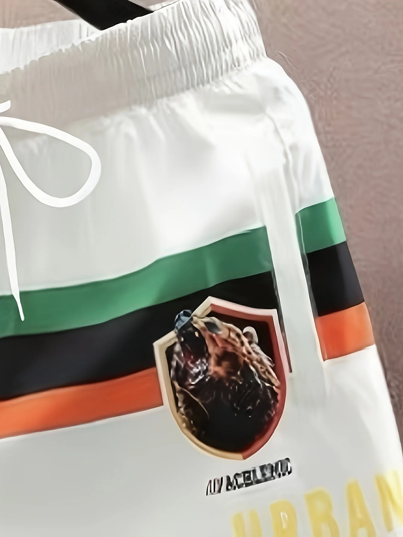 Męskie szorty na lato z wzorem misia, nadrukiem liter, w paski, szybkoschnące, wygodne, codzienne szorty ze sznurkiem do fitnessu i na plażę.