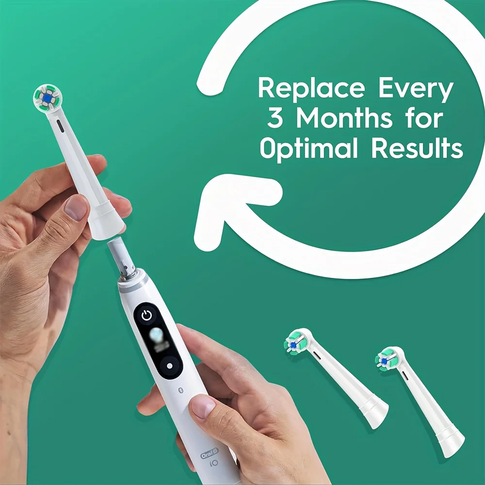 Electric Toothbrush Heads Compatible with Oral B iO 3/4/5/6/7/8/9/10 Toothbrushes, Replacement Toothbrush Heads for iO 4-16Pcs