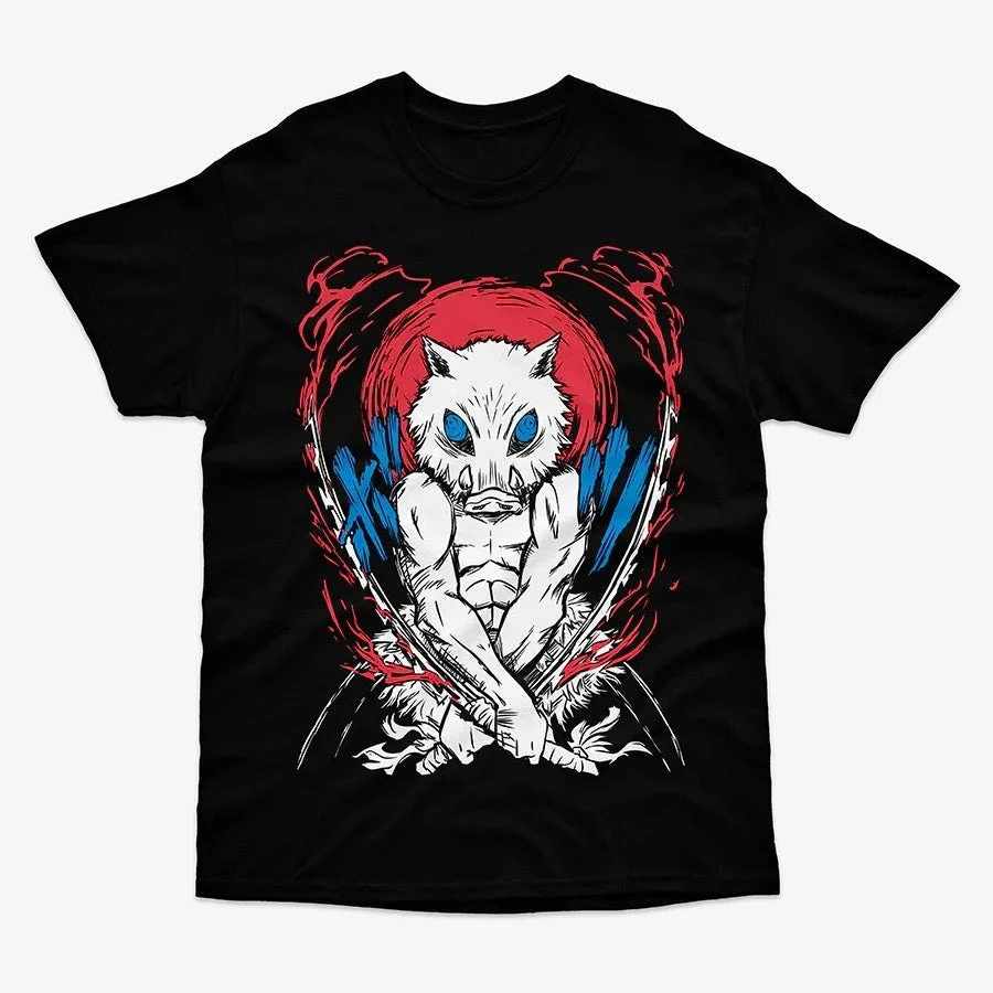 Demon Slayer Inosuke Hashibira Anime Graphic T Shirt Manga Streetwear Cotton Oversized Tee