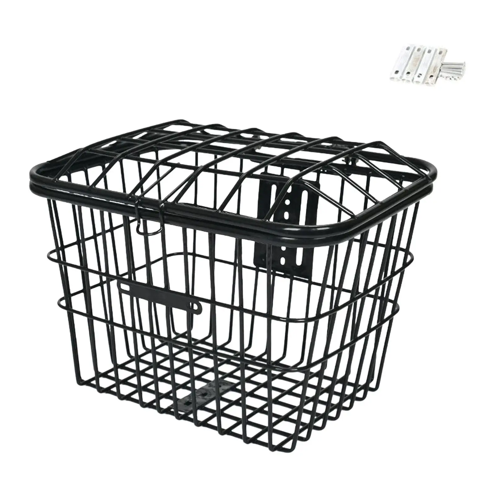 Bike Metal Mesh Front or Rear Basket with Lid Accessories for Cycling Bikes