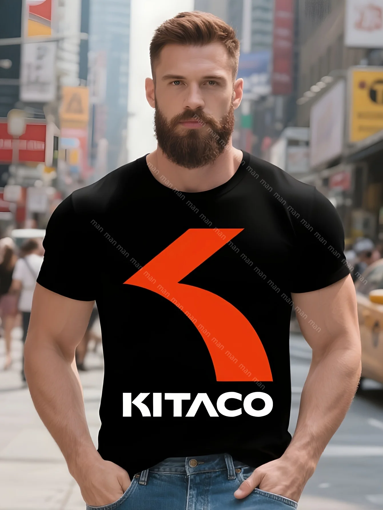 

Мужская черная футболка Kitaco Racing S 5XL