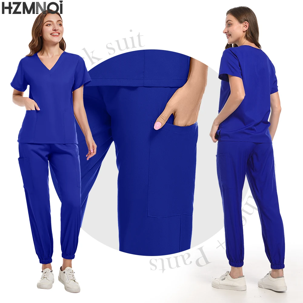 Vêtements de travail pour infirmière médicale et salon de beauté, ensemble de gIslande pour femme, haut et pantalon de spa, tunique de médecin infirmier, générateurs trempés, uniformes cliniques