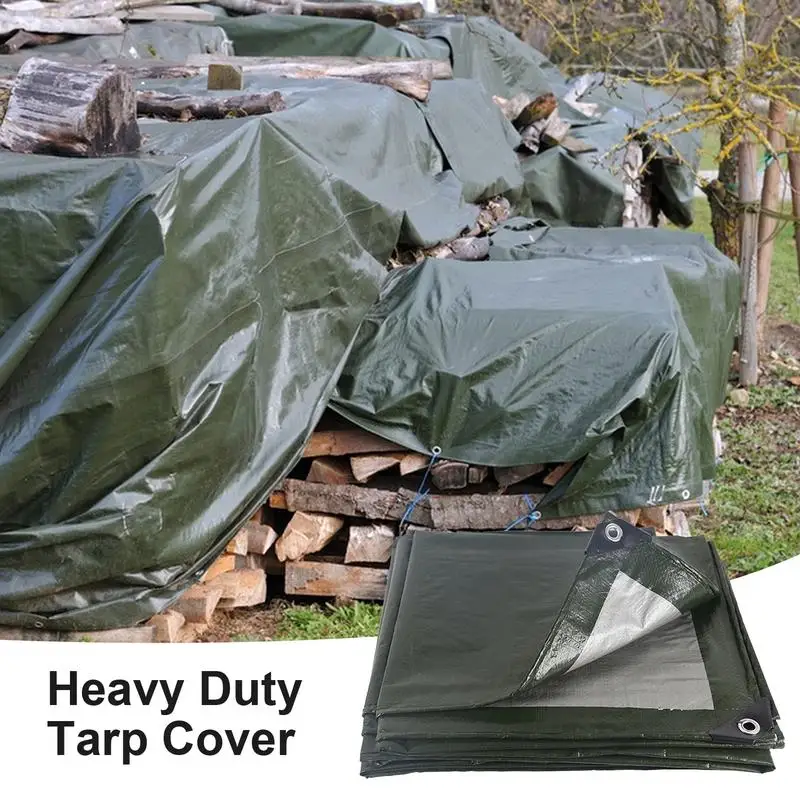 

Waterproof Tarp Cover Heavy Duty Outdoor Rain Block Sun Shade Sail Camping Cover Tear Resistant Protection Supplies for Cars