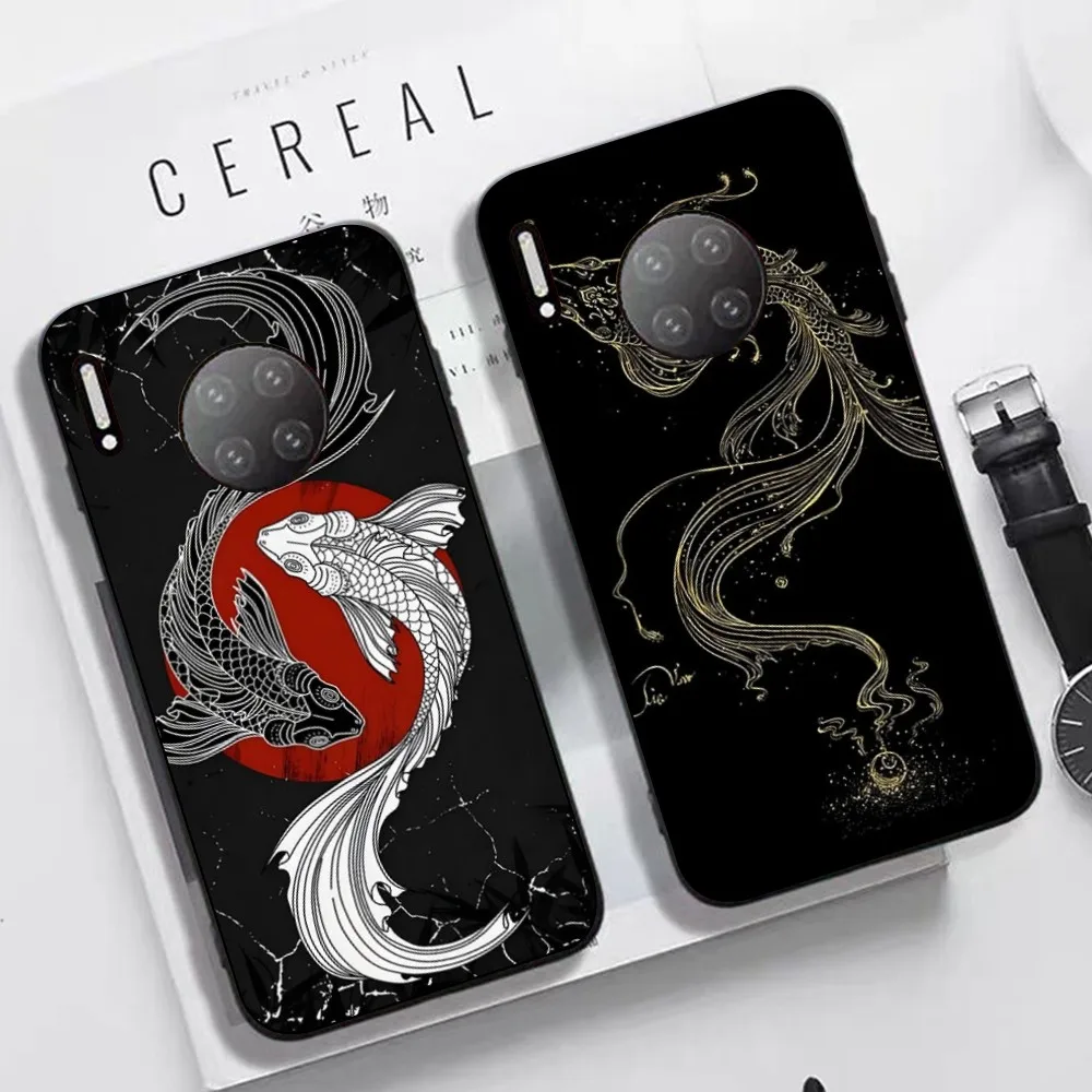 New Luxury Brocaded C-Carp Phone Case For Huawei Mate 10 20 30 40 50 lite pro Nova 3 3i 5 6 SE 7 pro 7SE image 4