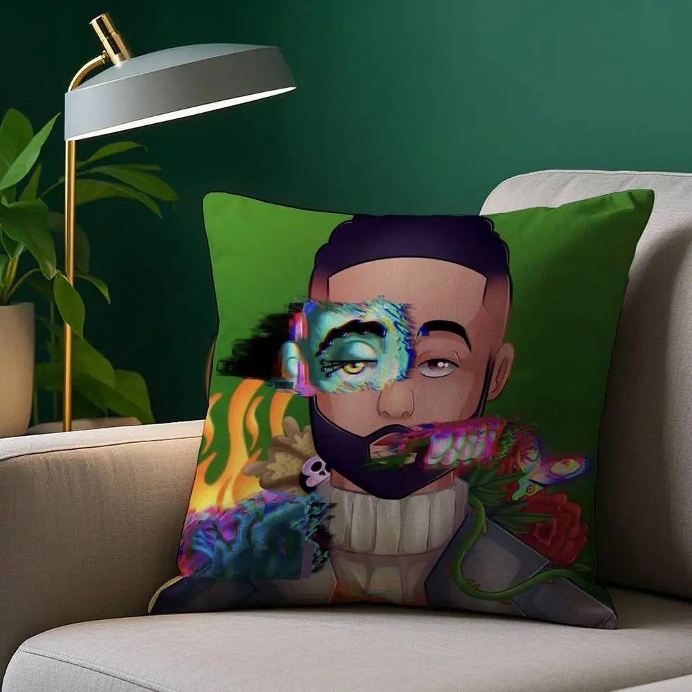 Rapper Eladio Carrion Graphic Pillow Case Cozy Plush Pillow Cover Double Side Printed – Home Gift for Bedroom Decor