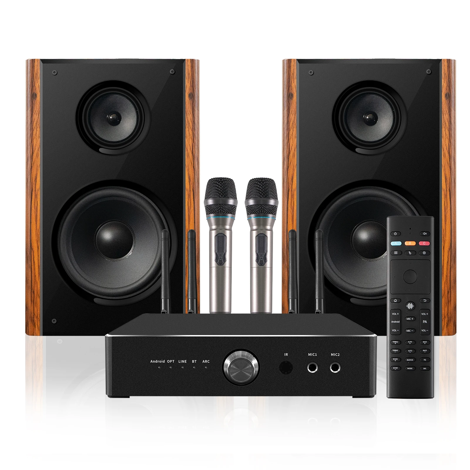 

2024 High Quality 300W Mini Karaoke Mixer Amplifier Power Audio System Home Use Indoor Outdoor WiFi 220V Voltage Karaoke Player