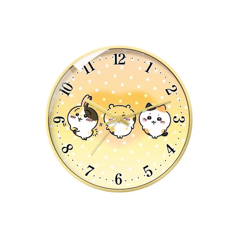 Cartoon Kawaii Wall Clock Living Room Bedroom Decoration Creativity Mute Fashionable Appearance Accurate Timekeeping Chiikawa