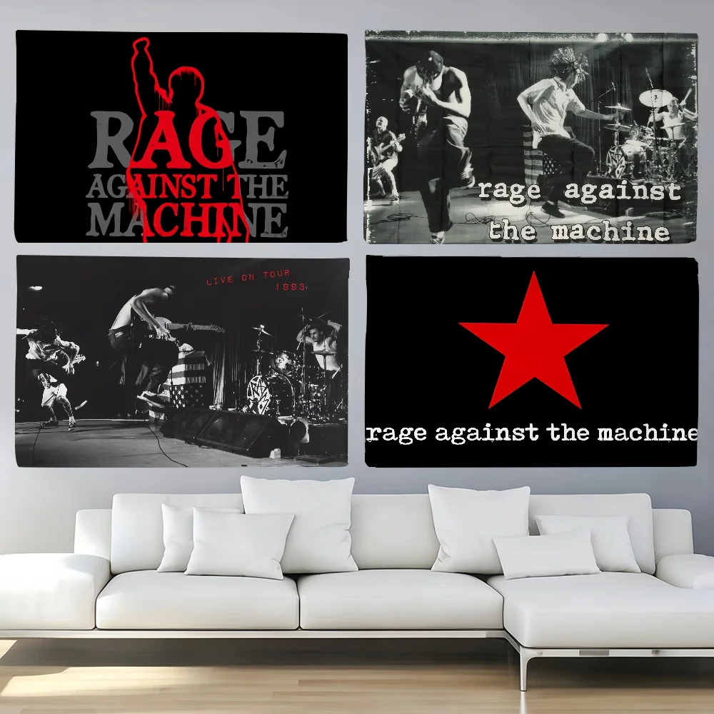 Bandera de la banda de rock R-Rage A-Against the M-Machine para dormitorio, sala de estar, bar, jardín, decoración activa para exteriores y conciertos